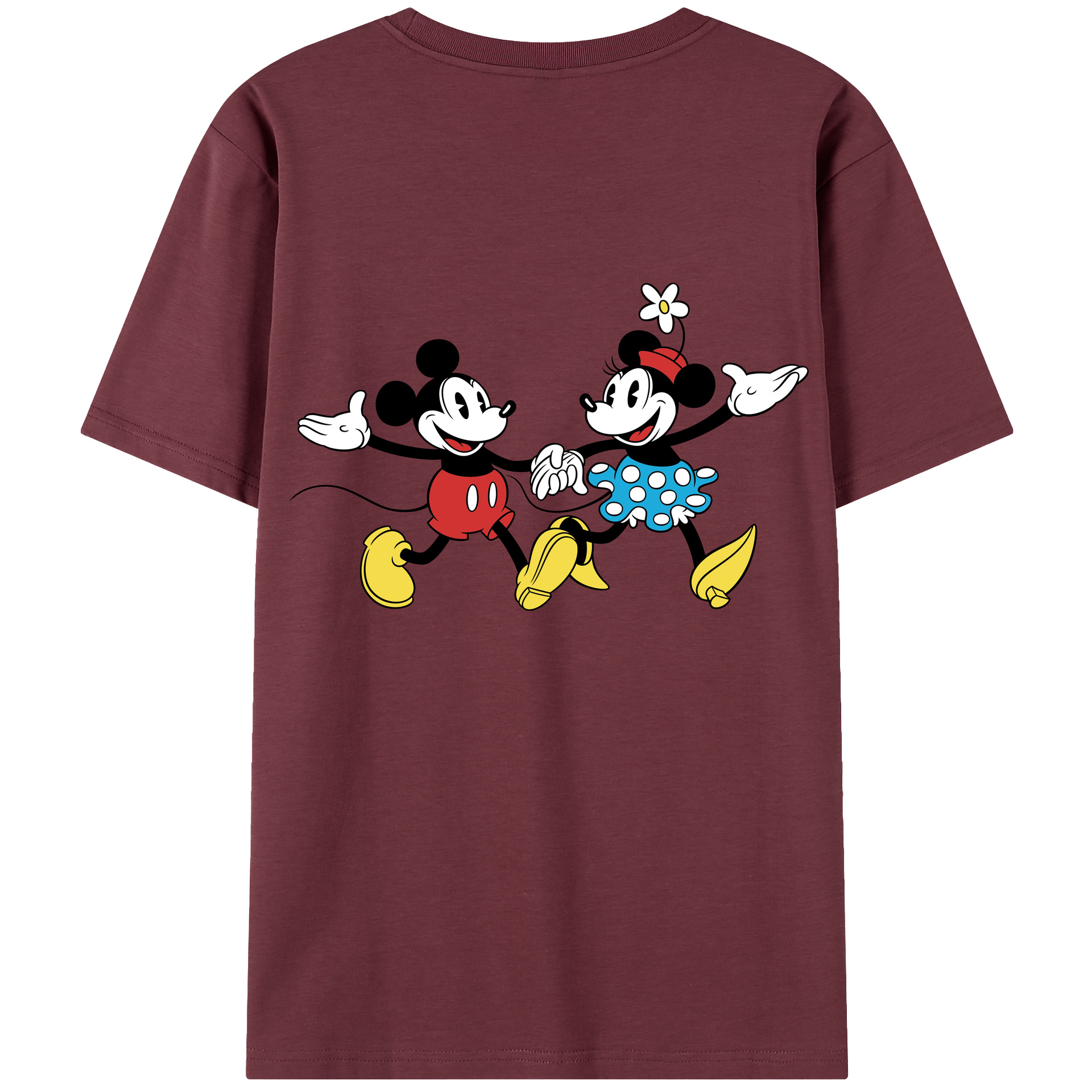 （画像用） ミッキーマウス Mickey Mouse 綿100％半袖Tシャツ（背面プリント）